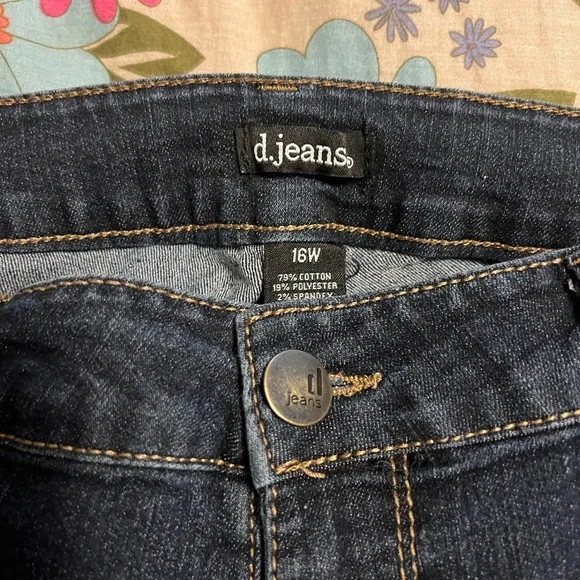 d. jeans Women's Deep Indigo stretch Skinny jeans plus 16 - Picture 3 of 9